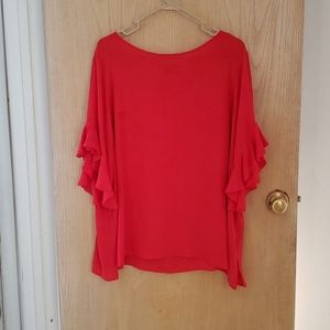 Women's Zack and Rachel red blouse, Sz 2X